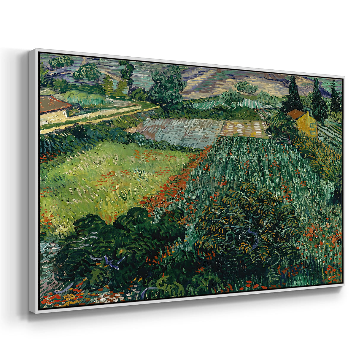 Field with Poppies, Saint-Rémy, 1889 - Floater Framed Canvas Print