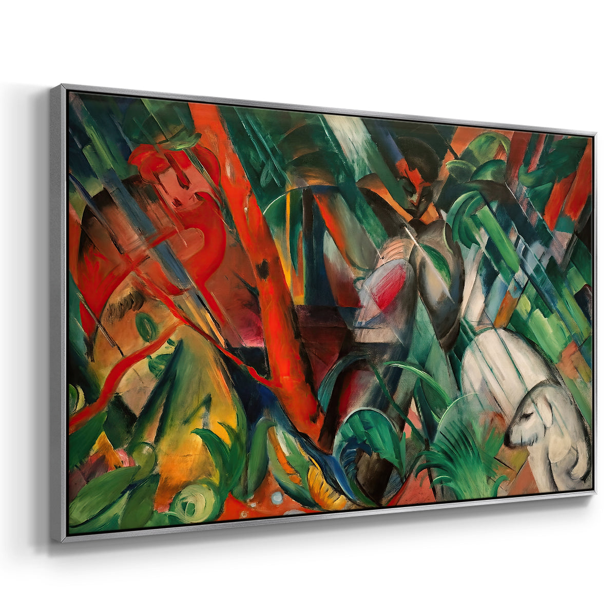 In the Rain, 1912 - Floater Framed Canvas Print