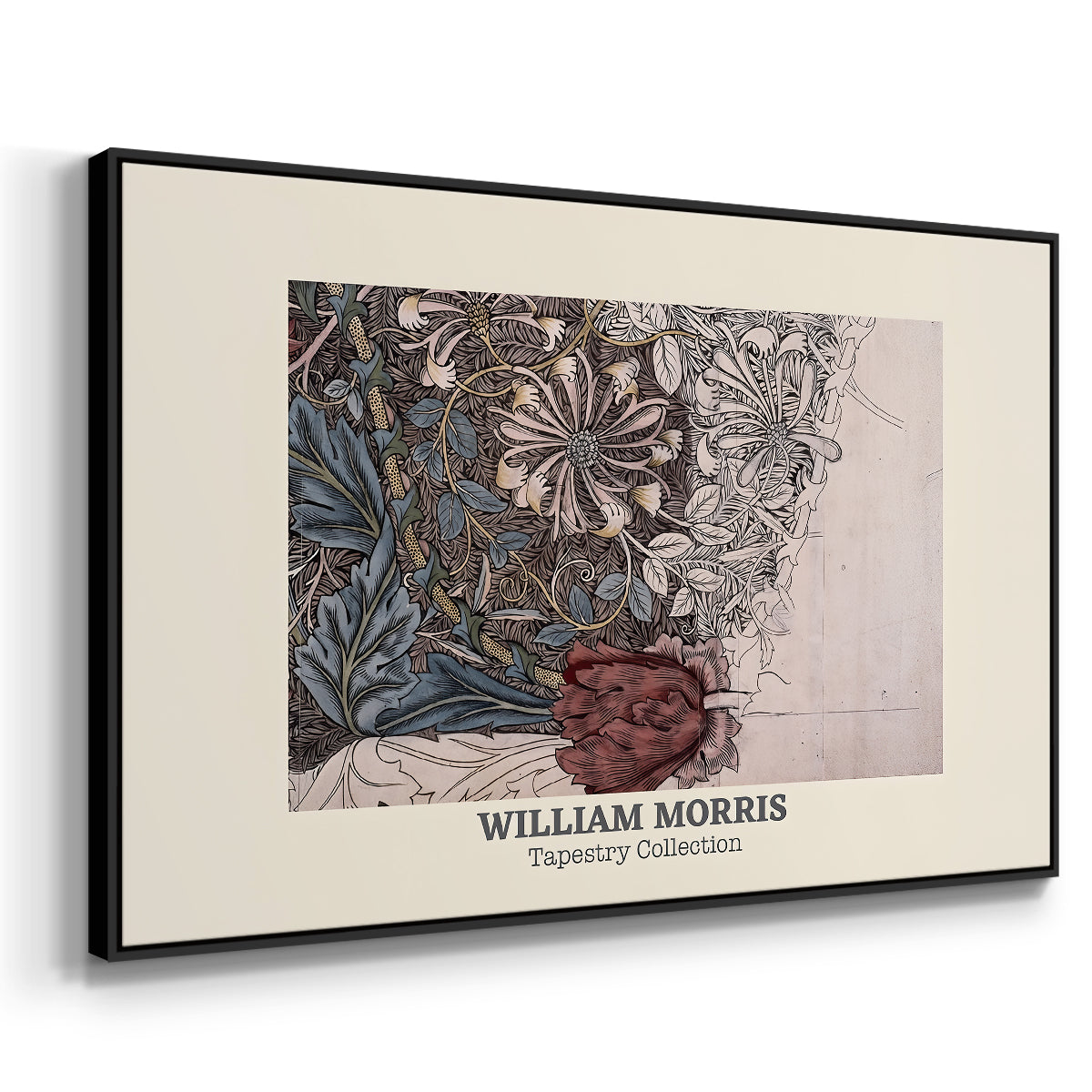 Honeysuckle (Tapestry Collection), 1874 - Floater Framed Canvas Print