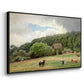 Farm with Grazing Cows (Bondegård med beitende kuer), 1892 - Floater Framed Canvas Print