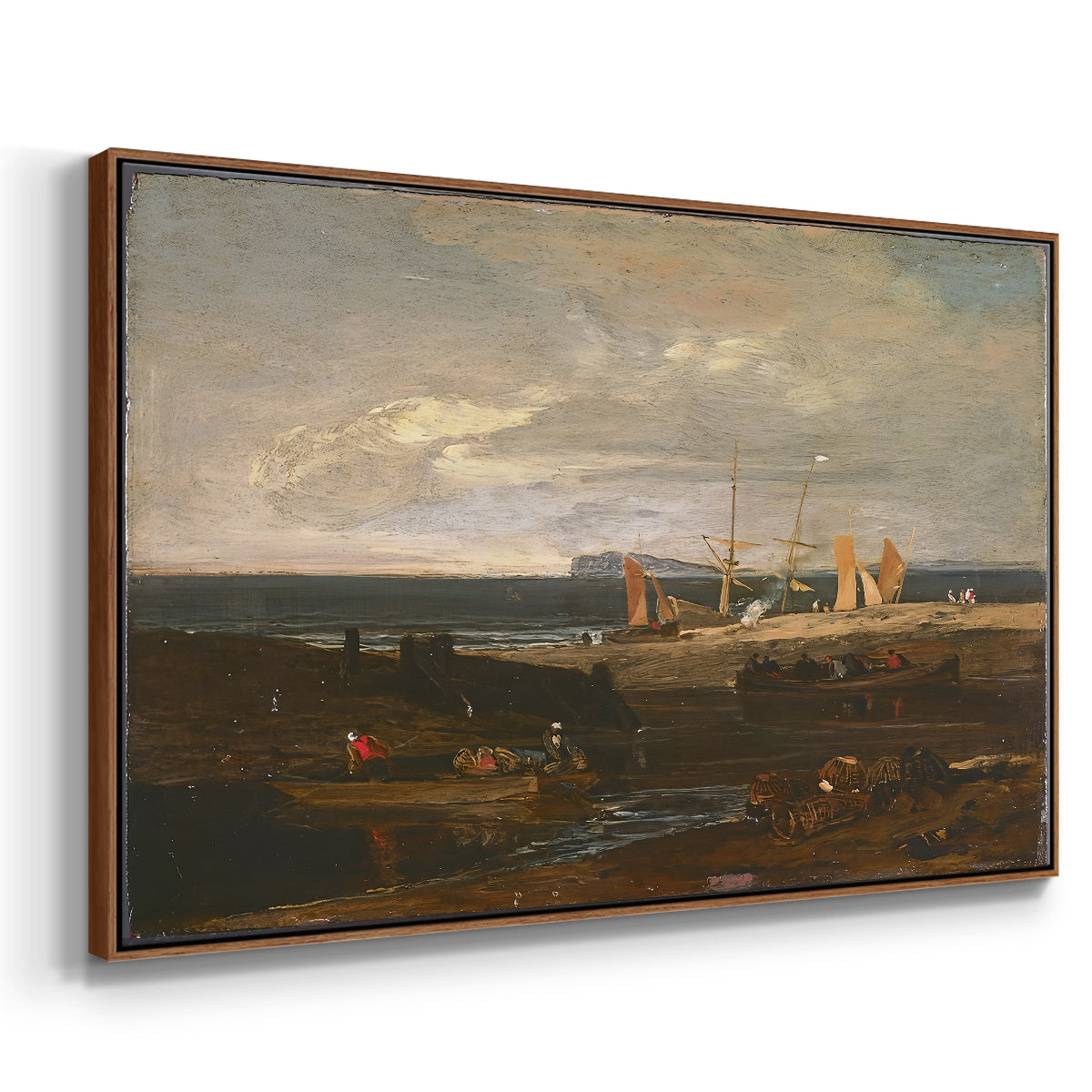A Scene on the English Coast, c. 1798 - Floater Framed Canvas Print