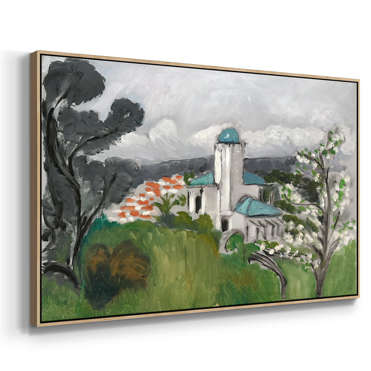 The Blue Villa (La Villa Bleue), c. 1918 - Floater Framed Canvas Print