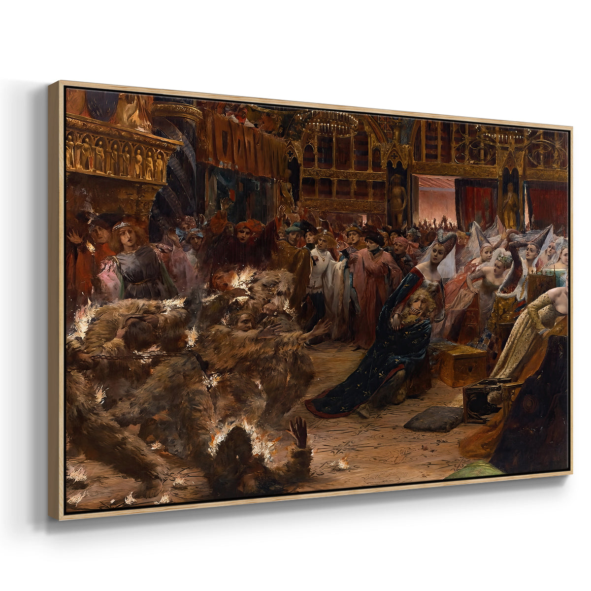 Ball of the Burning Men, 1889 - Floater Framed Canvas Print
