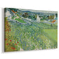 Canvas art print featuring an expressive agricultural scene with patterned fields, displayed at an angle