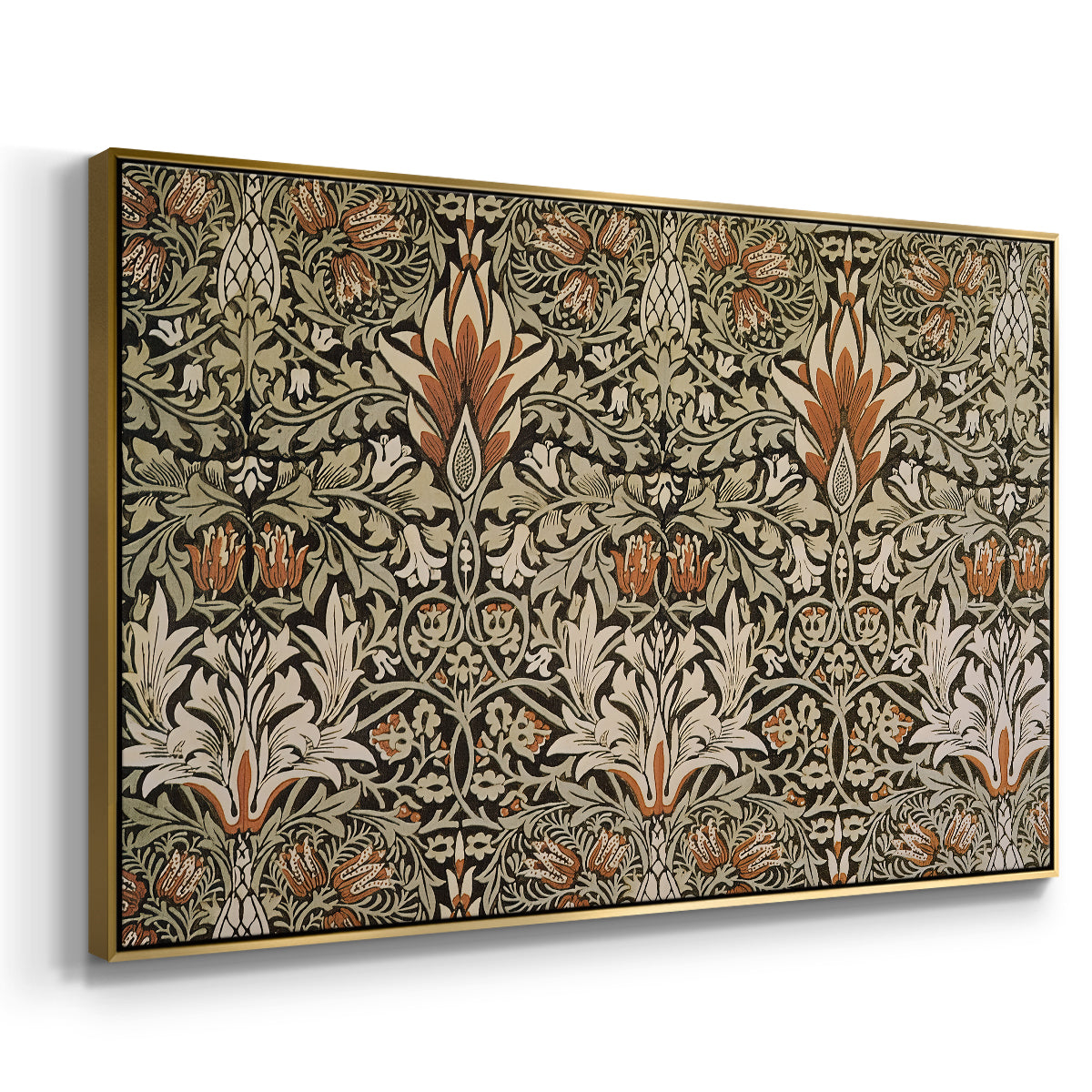 Snakeshead - Charcoal/Spice, c. 1876 - Floater Framed Canvas Print