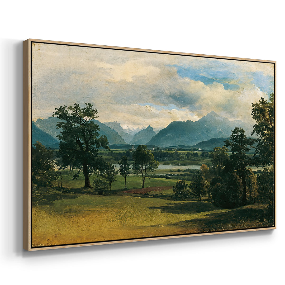 View of Liefering, 1830 - Floater Framed Canvas Print