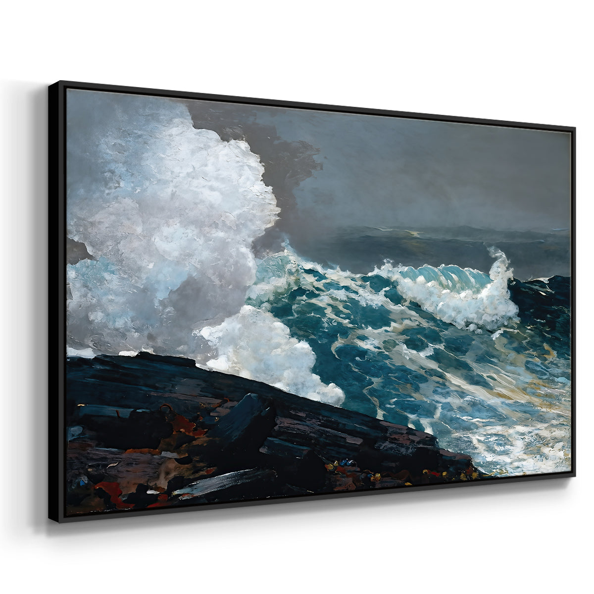 Northeaster, 1895 - Floater Framed Canvas Print