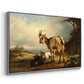 A Goat with Two Kids - Floater Framed Canvas Print
