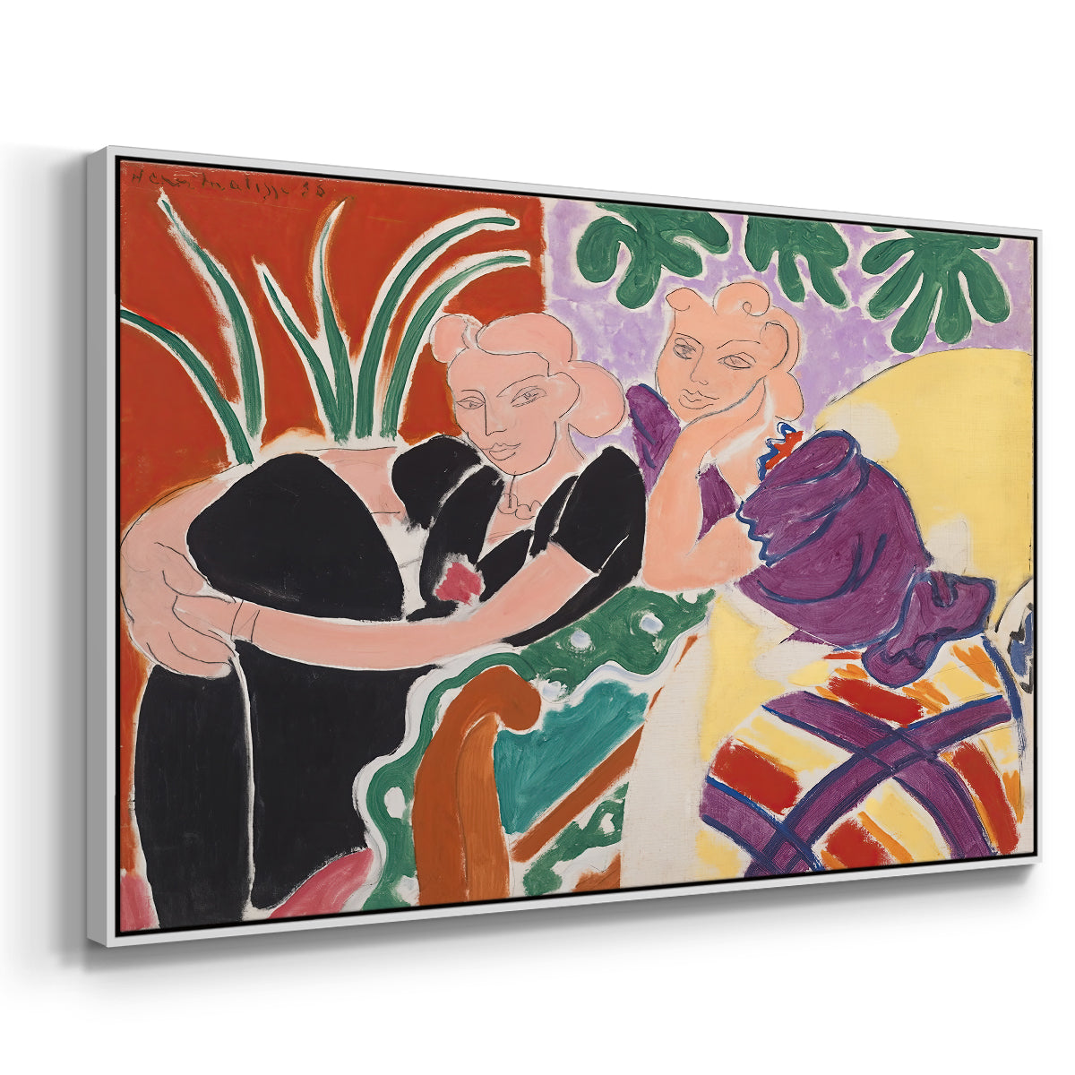 The Conversation, 1938 - Floater Framed Canvas Print