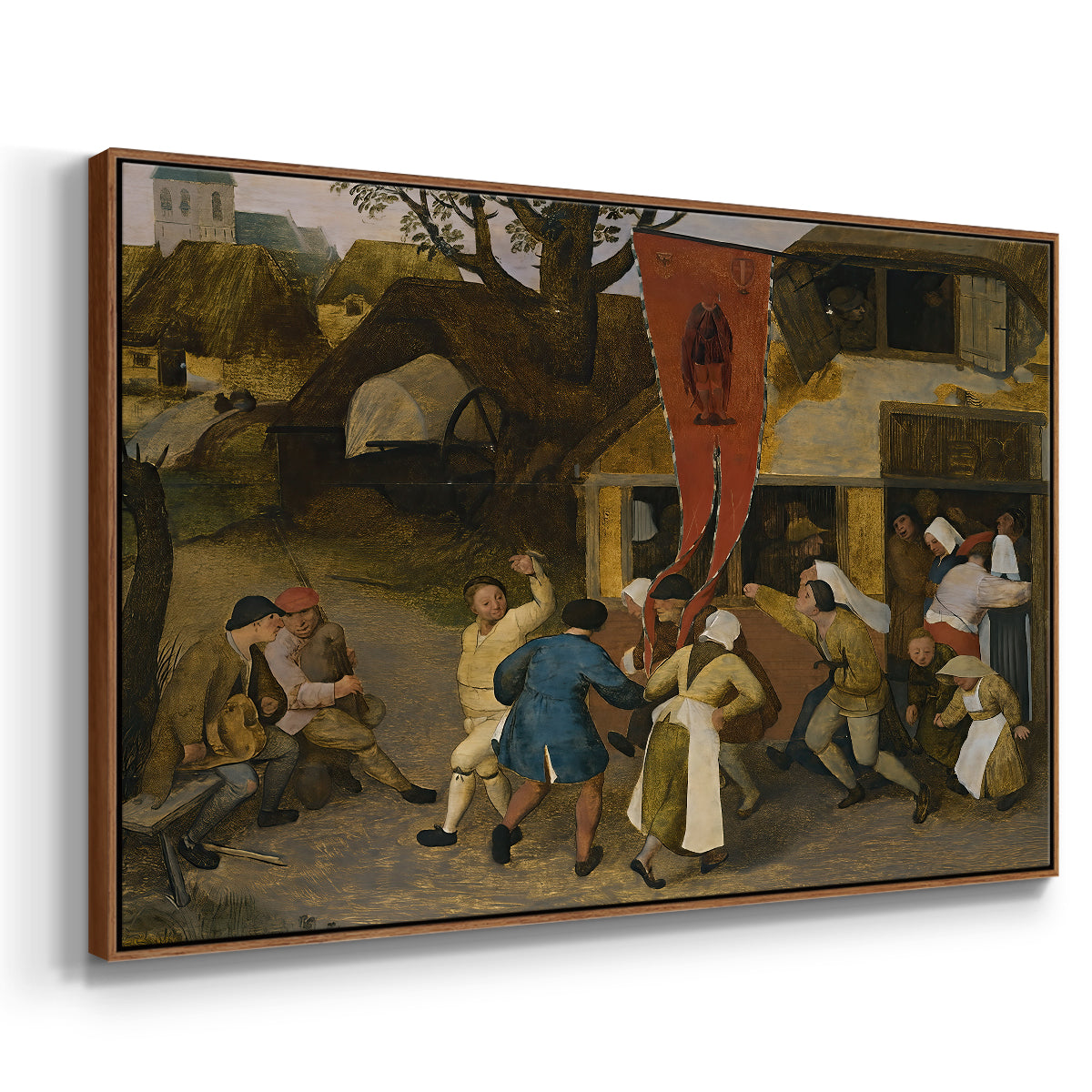 A Village Fair, c. 1567-1569 - Floater Framed Canvas Print