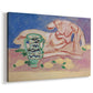 Canvas art print featuring a simplified reclining figure inspired by ancient sculpture, displayed at an angle