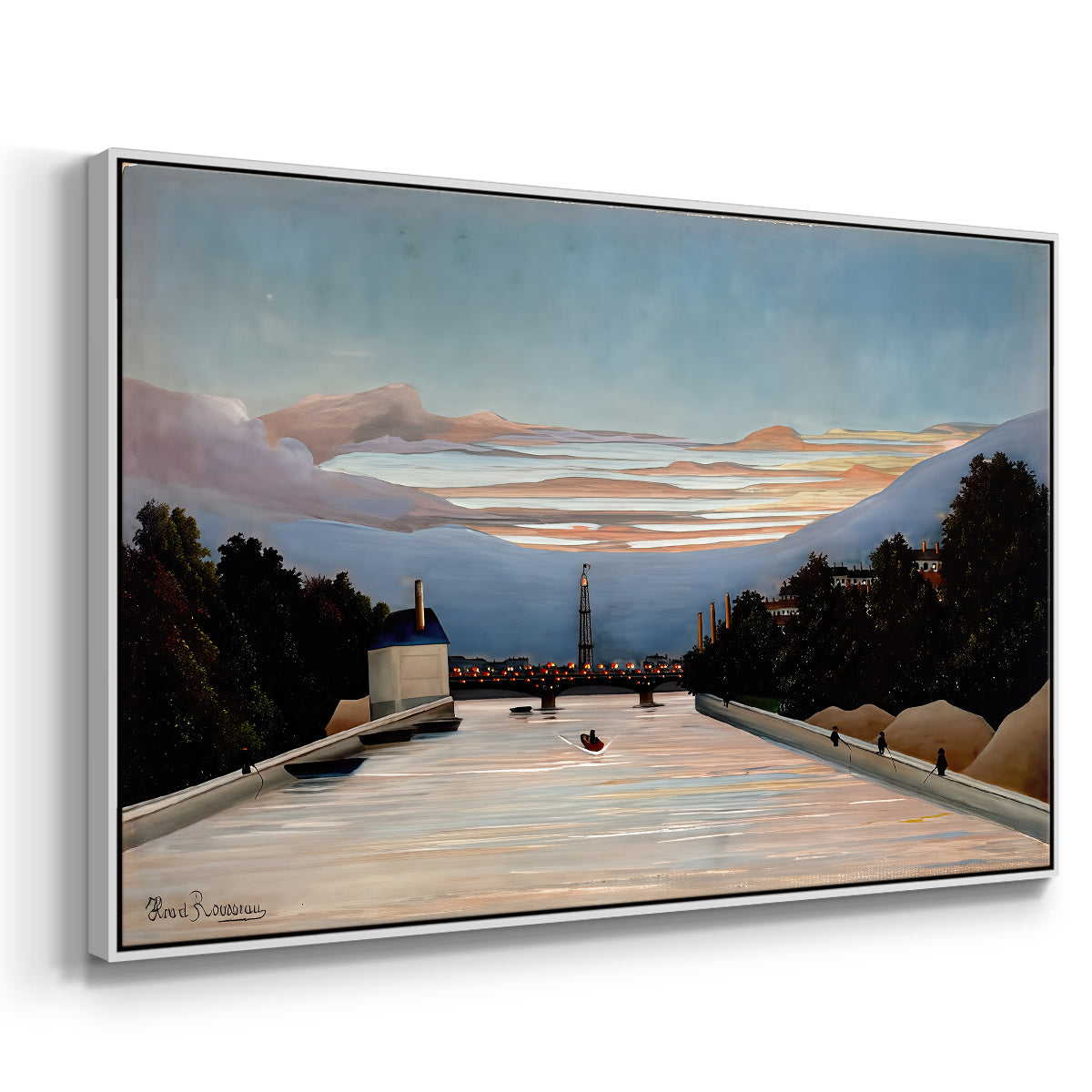 The Eiffel Tower, c. 1898 - Floater Framed Canvas Print