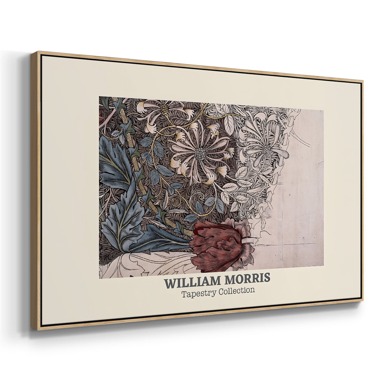 Honeysuckle (Tapestry Collection), 1874 - Floater Framed Canvas Print