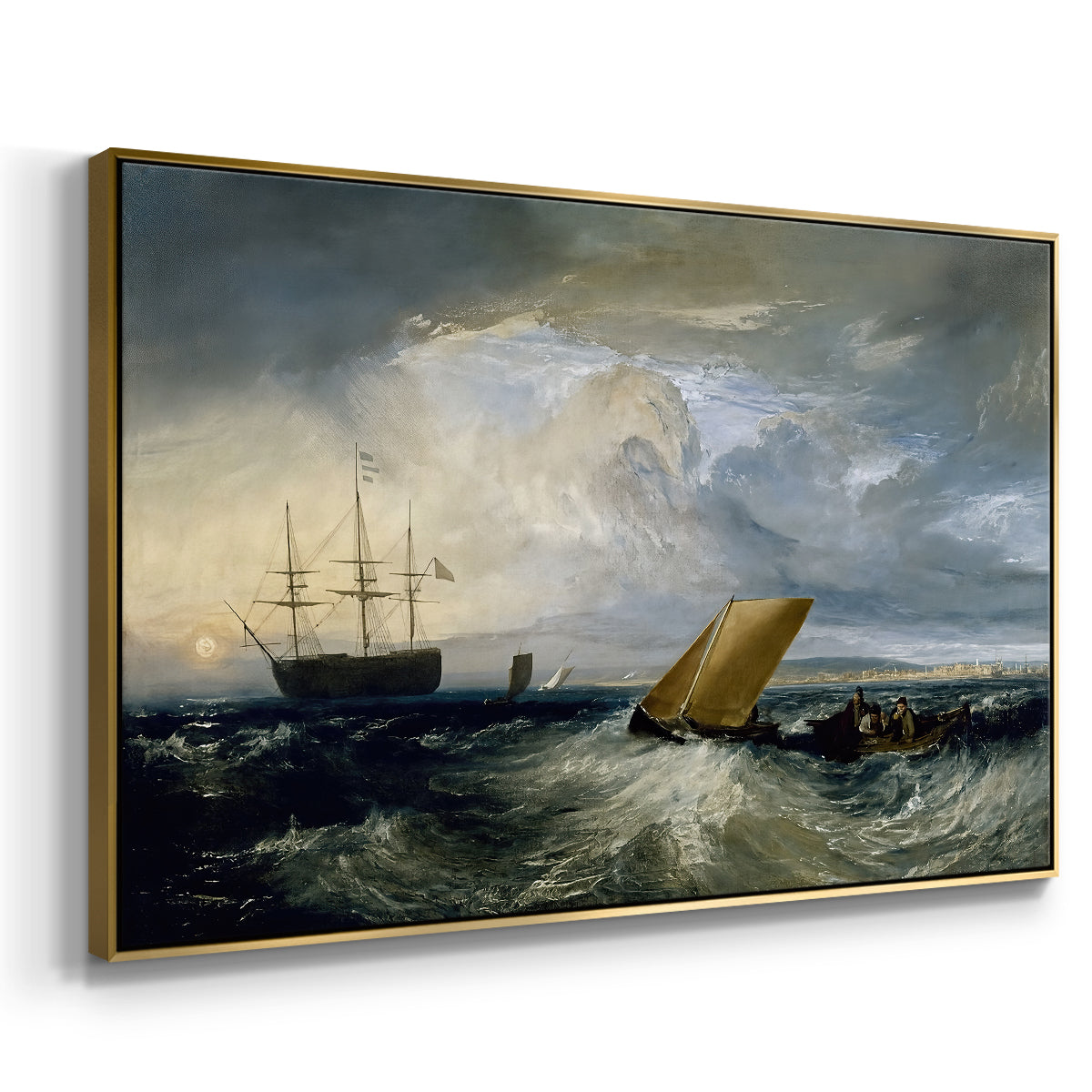 Sheerness as Seen from the Nore, 1808 - Floater Framed Canvas Print