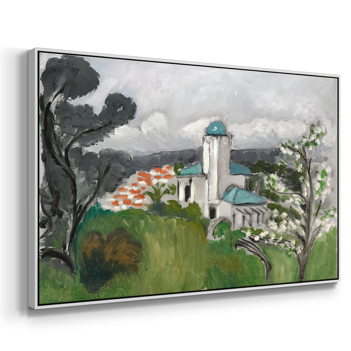 The Blue Villa (La Villa Bleue), c. 1918 - Floater Framed Canvas Print