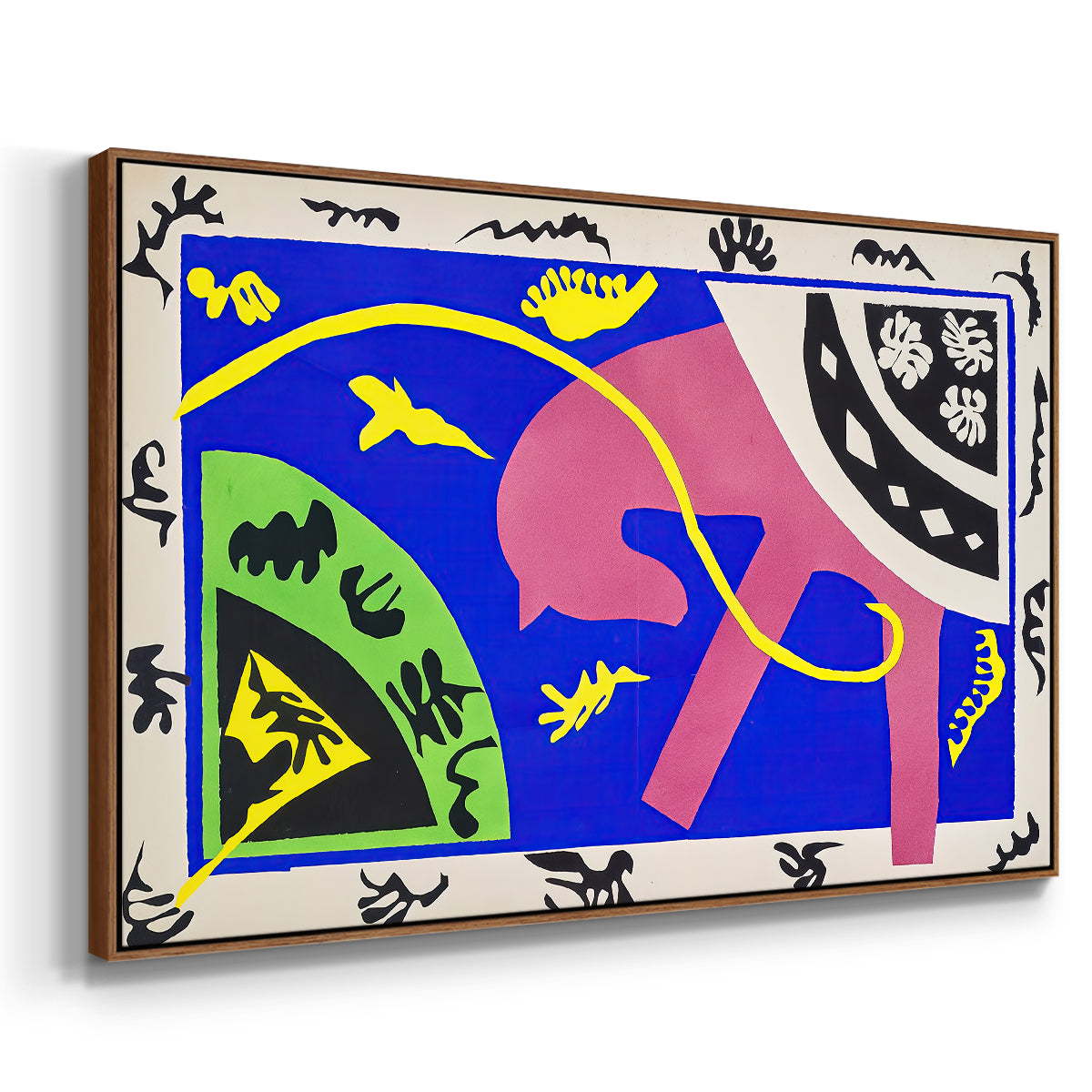 The Horse, the Rider and the Clown, from Jazz, 1947 - Floater Framed Canvas Print