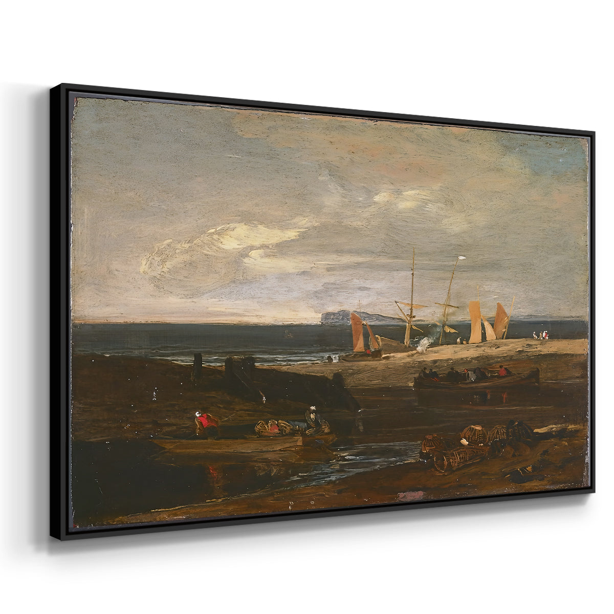 A Scene on the English Coast, c. 1798 - Floater Framed Canvas Print