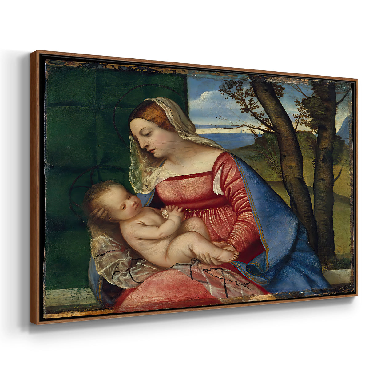 Madonna and Child, c. 1508 - Floater Framed Canvas Print