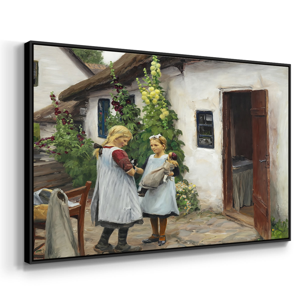 Have You Seen My Kitten?, 1914 - Floater Framed Canvas Print