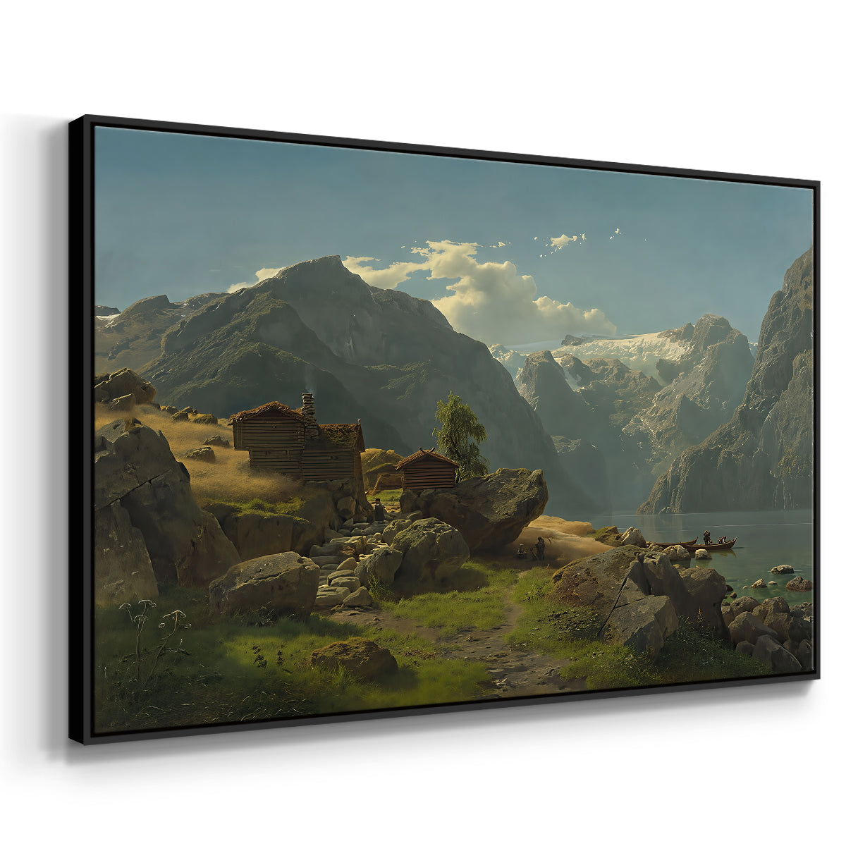 Balestrand, 1848 - Floater Framed Canvas Print