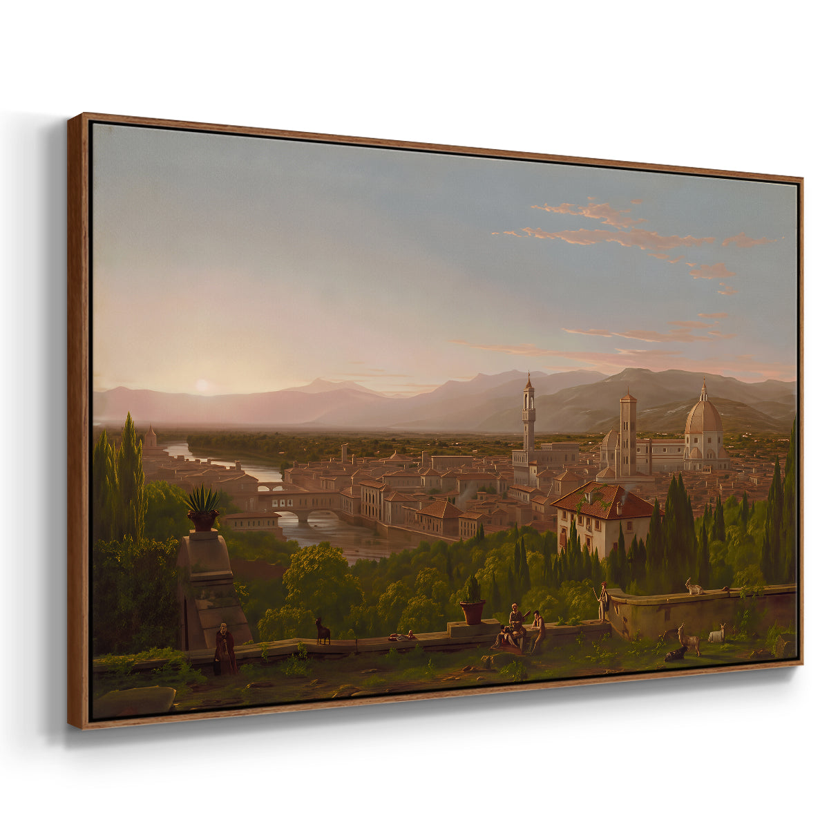 View of Florence from San Miniato, 1837 - Floater Framed Canvas Print