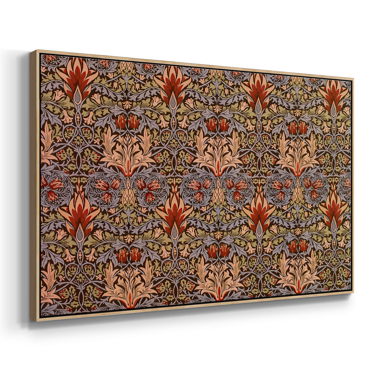Snakeshead - Red/Cumin, c. 1876 - Floater Framed Canvas Print