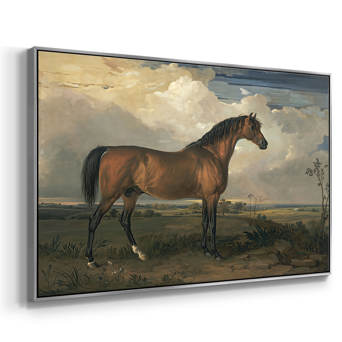 Eagle, A Celebrated Stallion, 1809 - Floater Framed Canvas Print