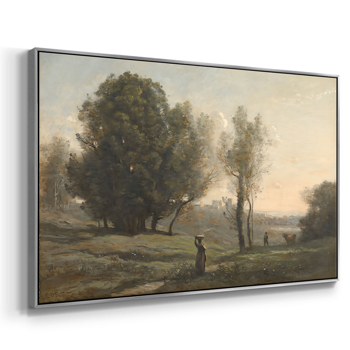 Landscape (Souvenir of les landes), c. 1872 - Floater Framed Canvas Print