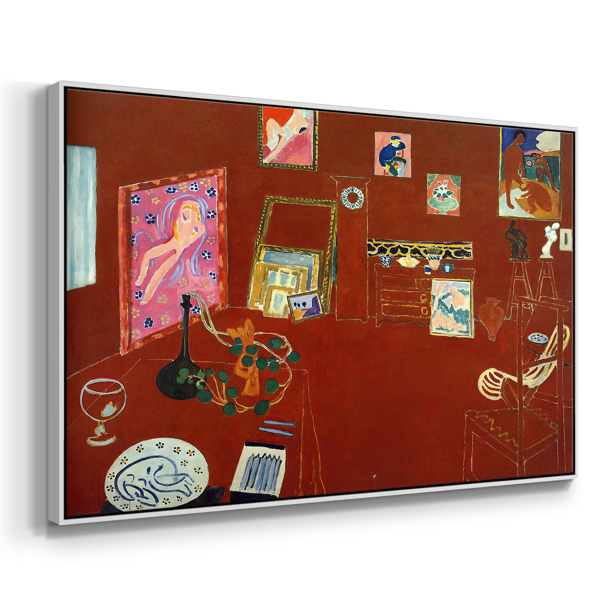 The Red Studio (L'Atelier Rouge), 1911 - Floater Framed Canvas Print