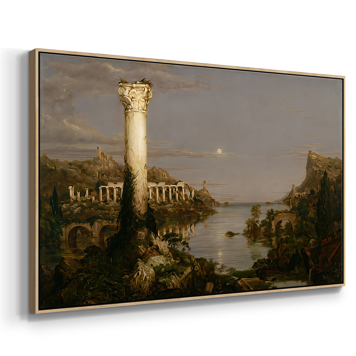 The Course of Empire: Desolation, 1836 - Floater Framed Canvas Print
