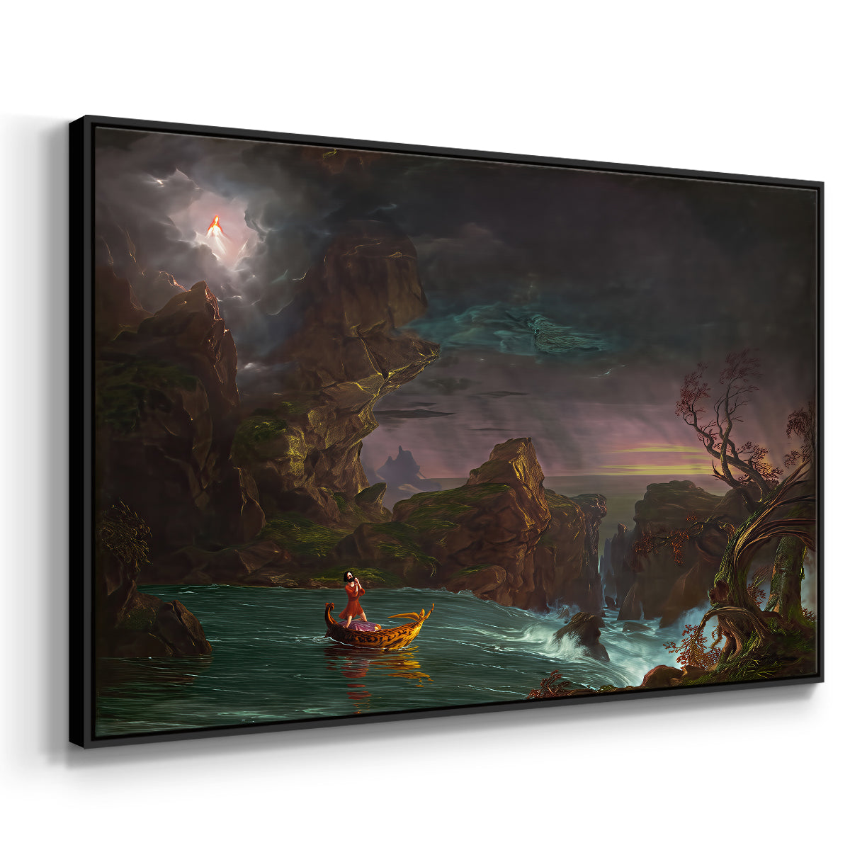 The Voyage of Life: Manhood, 1842 - Floater Framed Canvas Print