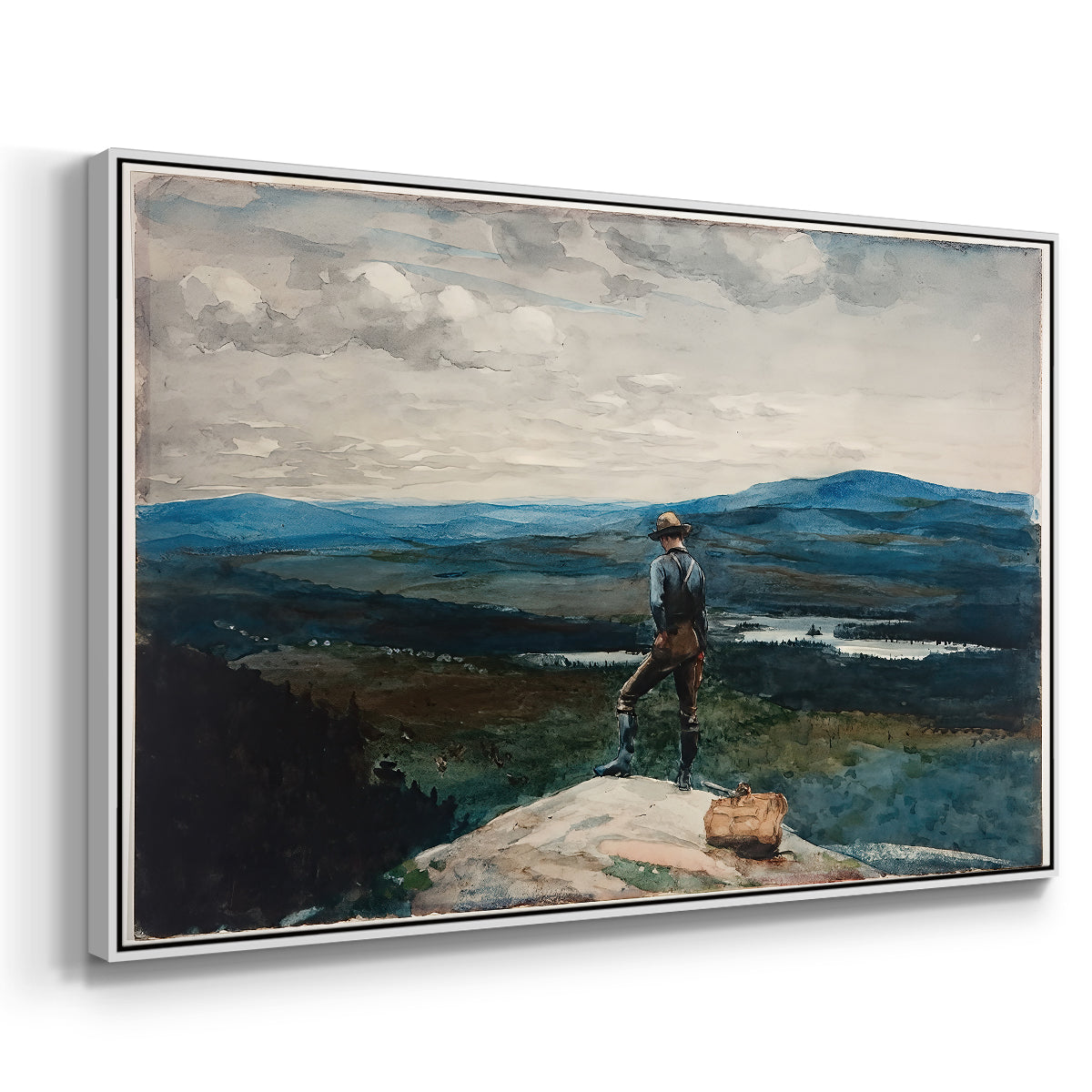 The Ranger, Adirondacks, 1882 - Floater Framed Canvas Print