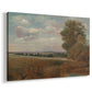Canvas art print featuring a pastoral view with horizon and architecture, displayed at an angle