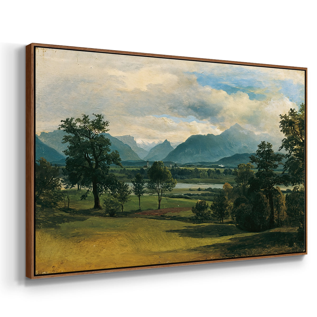View of Liefering, 1830 - Floater Framed Canvas Print