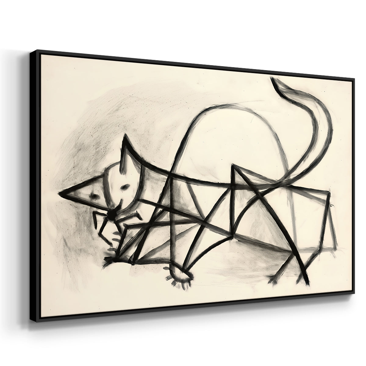 Study of a Cat (Étude de chat), 1946 - Floater Framed Canvas Print