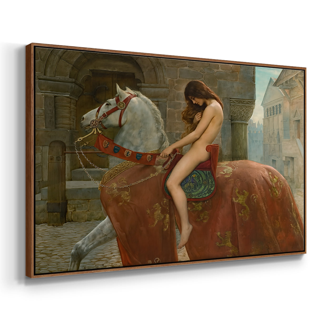 Lady Godiva, 1898 - Floater Framed Canvas Print