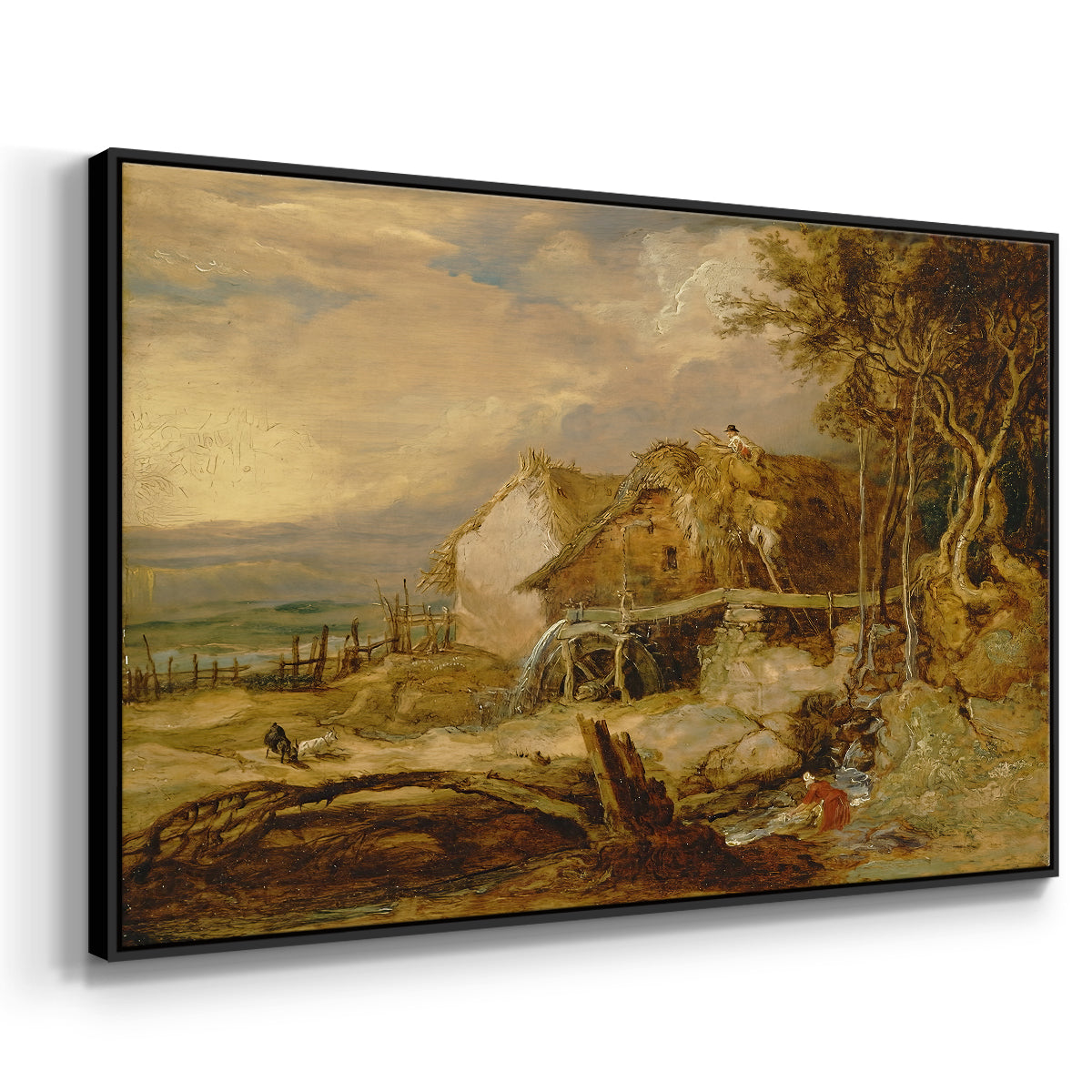 An Overshot Mill, c. 1802-1807 - Floater Framed Canvas Print
