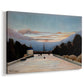 Canvas art print featuring a stylized view of Paris landmark in simplified natural setting, displayed at an angle