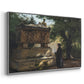 A Catholic Priest in Front of a Sarcophagus, c. 1857 - Floater Framed Canvas Print