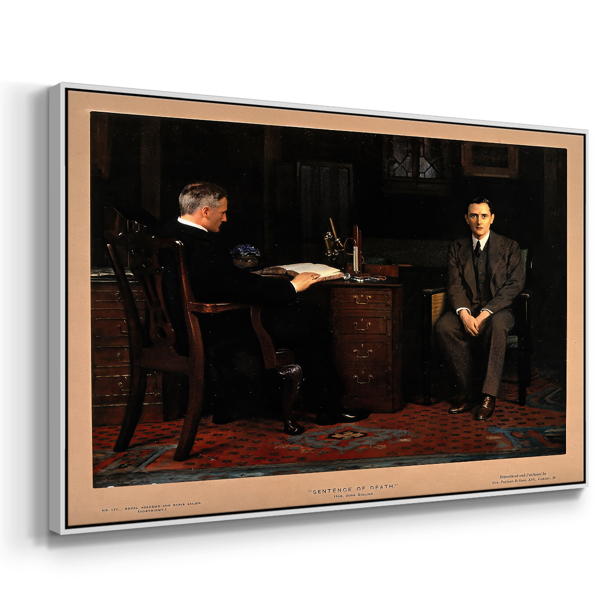The Sentence of Death, 1908 - Floater Framed Canvas Print