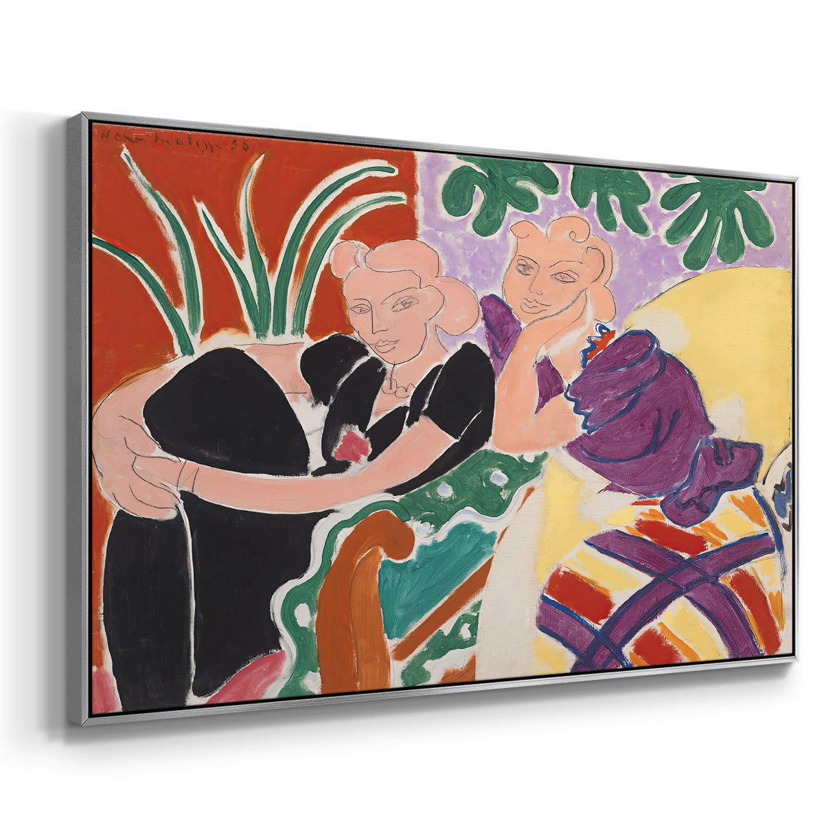 The Conversation, 1938 - Floater Framed Canvas Print