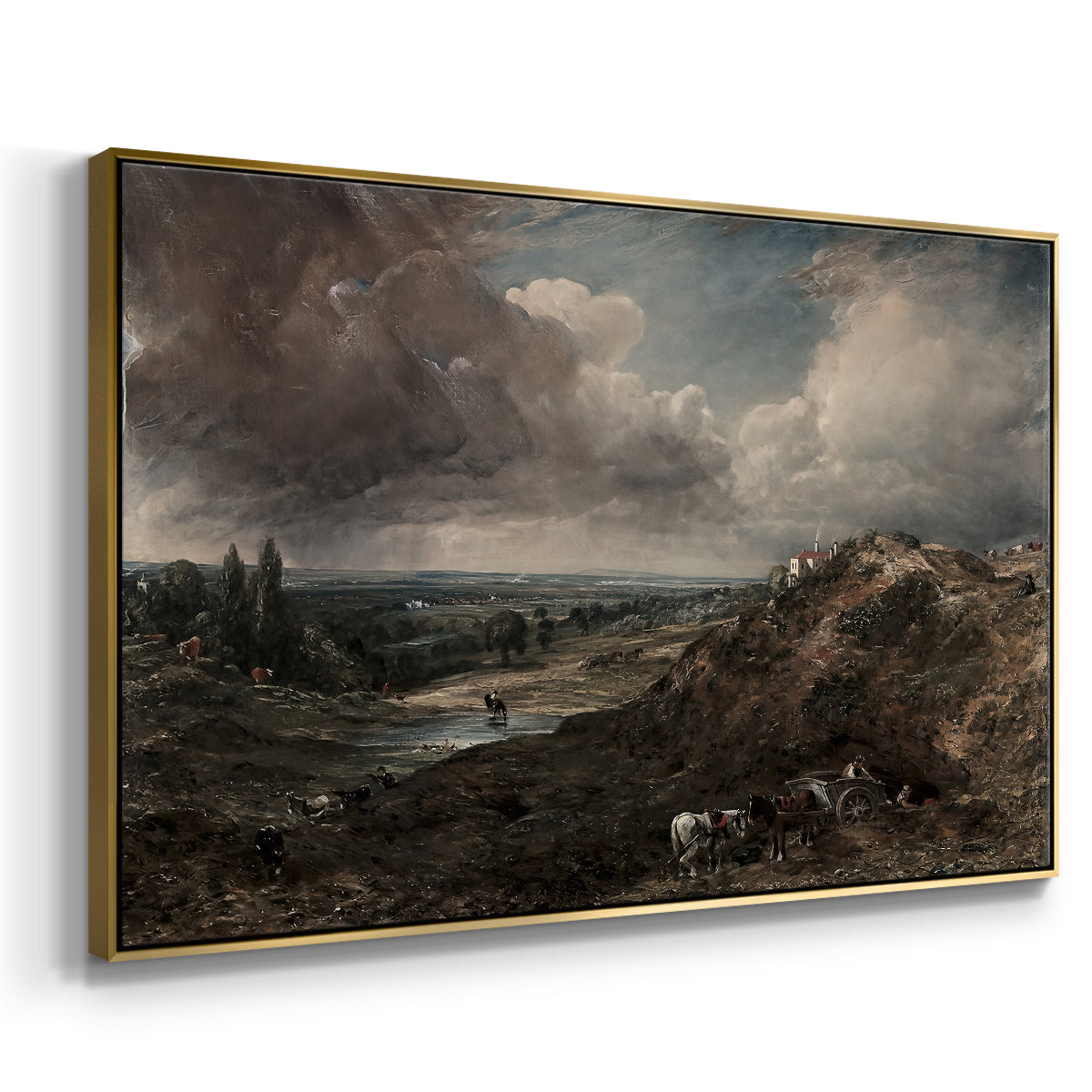 Branch Hill Pond, Hampstead Heath, c. 1828 - Floater Framed Canvas Print