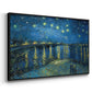 Starry Night Over the Rhône, 1888 - Floater Framed Canvas Print