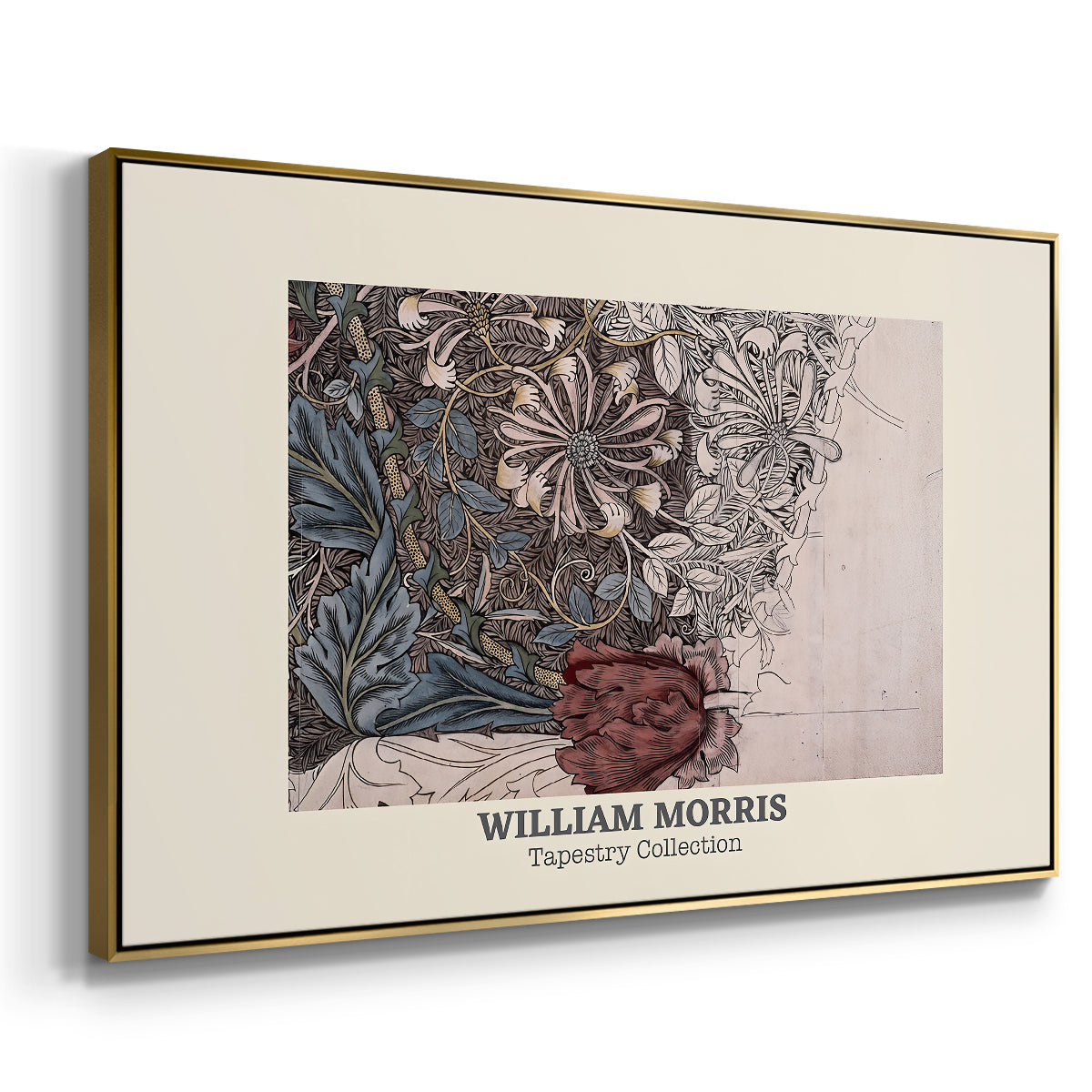 Honeysuckle (Tapestry Collection), 1874 - Floater Framed Canvas Print