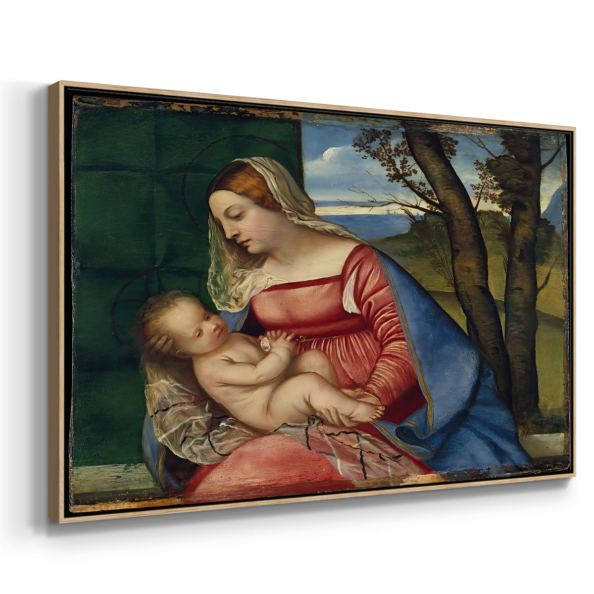 Madonna and Child, c. 1508 - Floater Framed Canvas Print