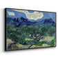 Olive Trees with the Alpilles in the Background, 1889 - Floater Framed Canvas Print