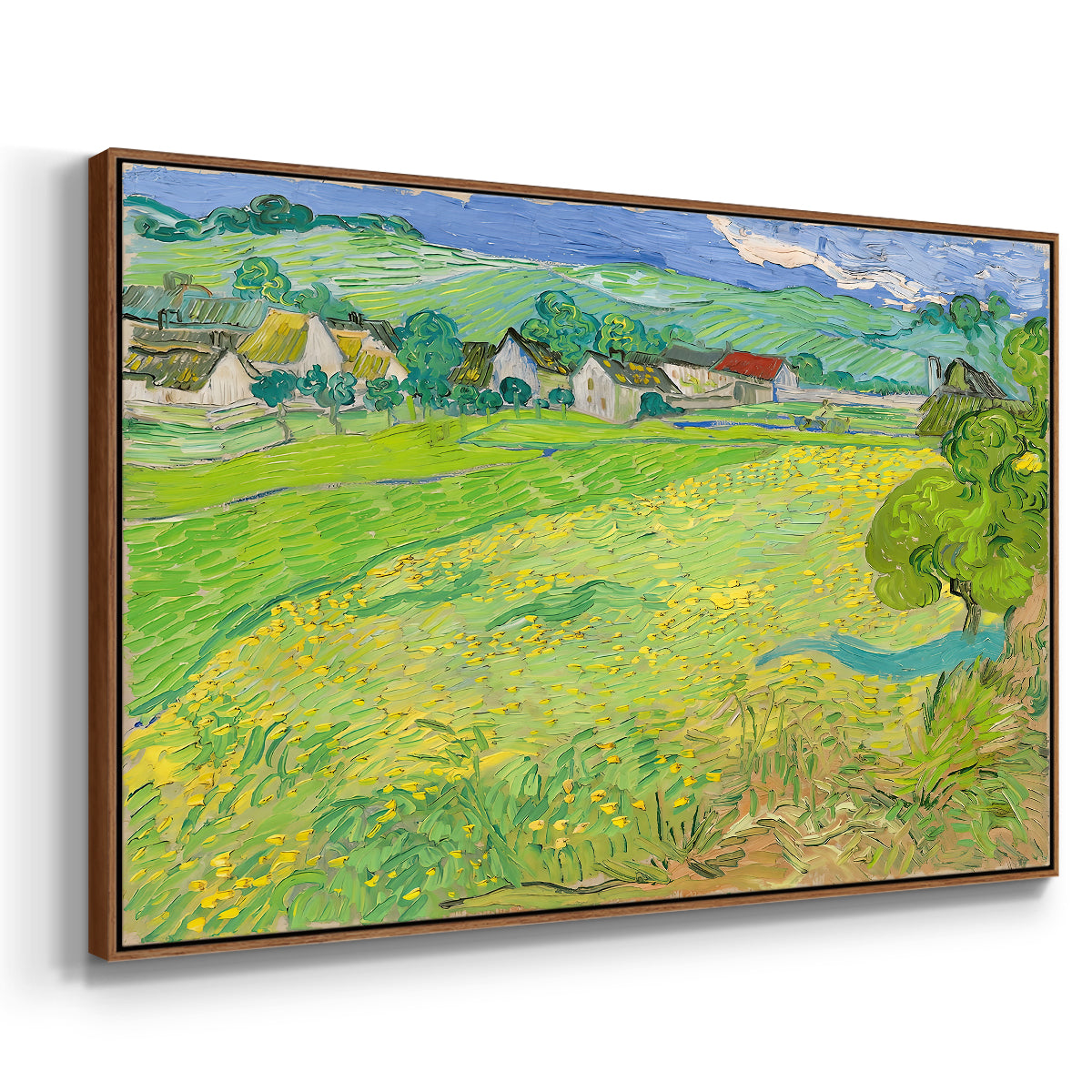 Les Vessenots in Auvers, 1890 - Floater Framed Canvas Print