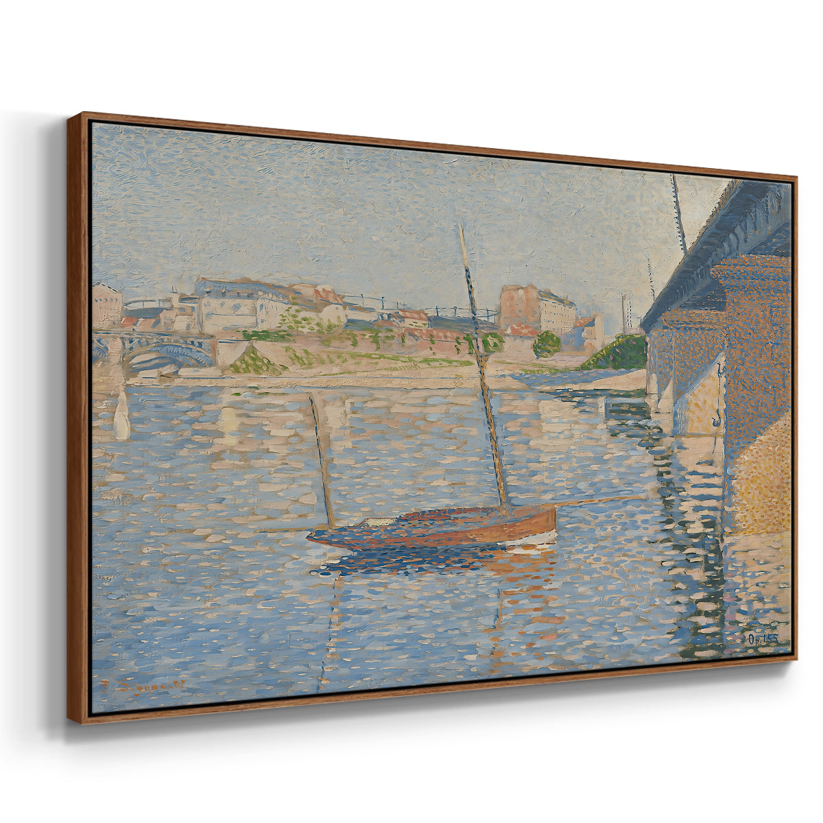 Le Clipper, Asnières, 1887 - Floater Framed Canvas Print