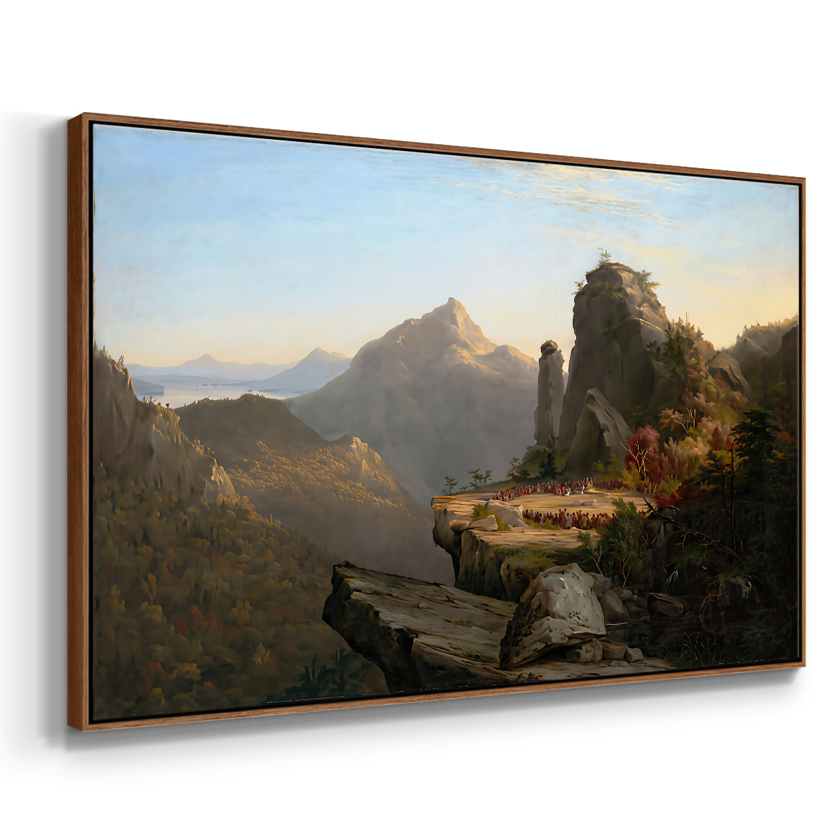 Scene from “The Last of the Mohicans”, 1827 - Floater Framed Canvas Print