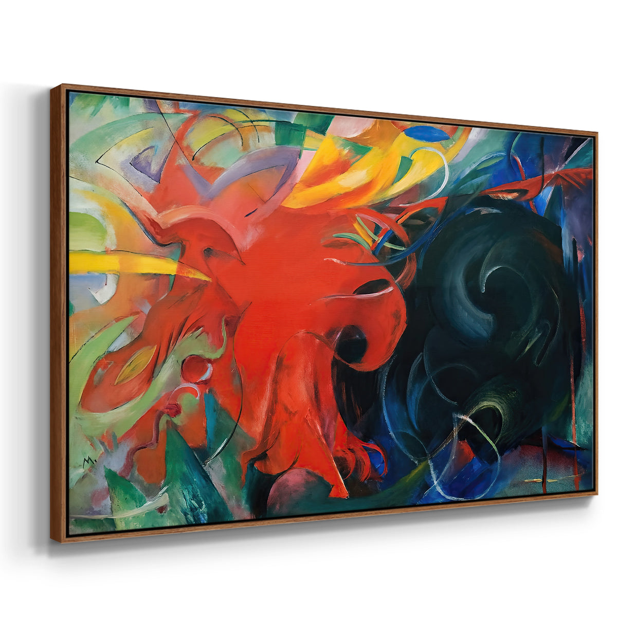 Fighting Forms, 1914 - Floater Framed Canvas Print